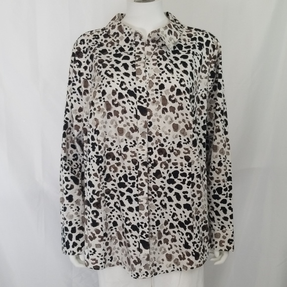 Lane Bryant Tops - Lane Bryant Brown/White Top